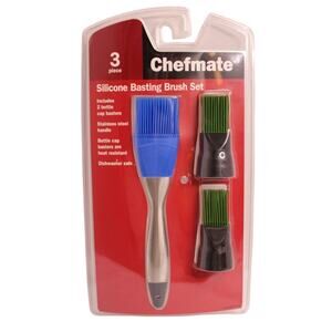 Silicone Basting Brush 3 Piece Brush Set Chefmate NIP!